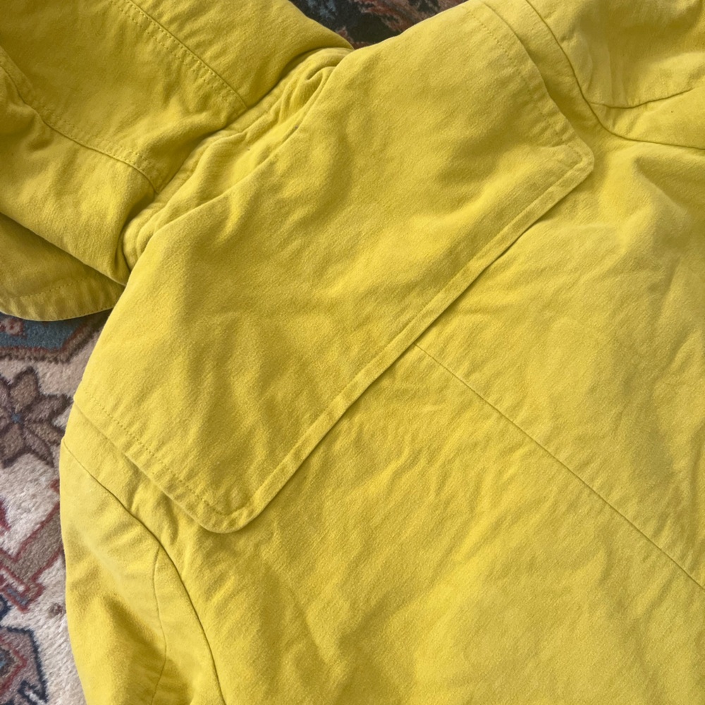 Boden yellow warm duffle coat pea coat jacket toggles fleece 8 - Picture 13 of 14